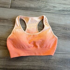 Seamless Orange Sports Bra